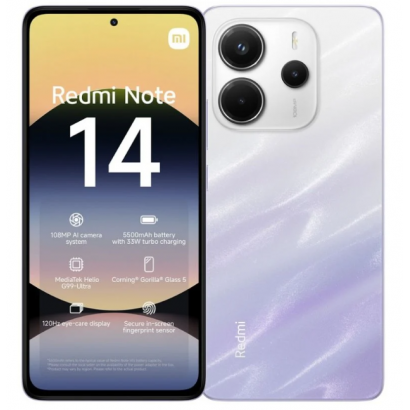 Xiaomi Redmi Note 14 4G Dual Sim 6GB RAM 128GB - Mist Purple
